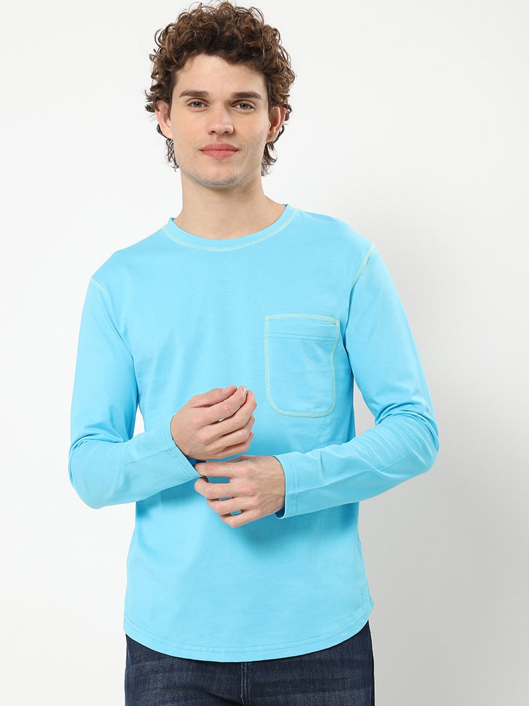 

Bewakoof Men Blue T-shirt