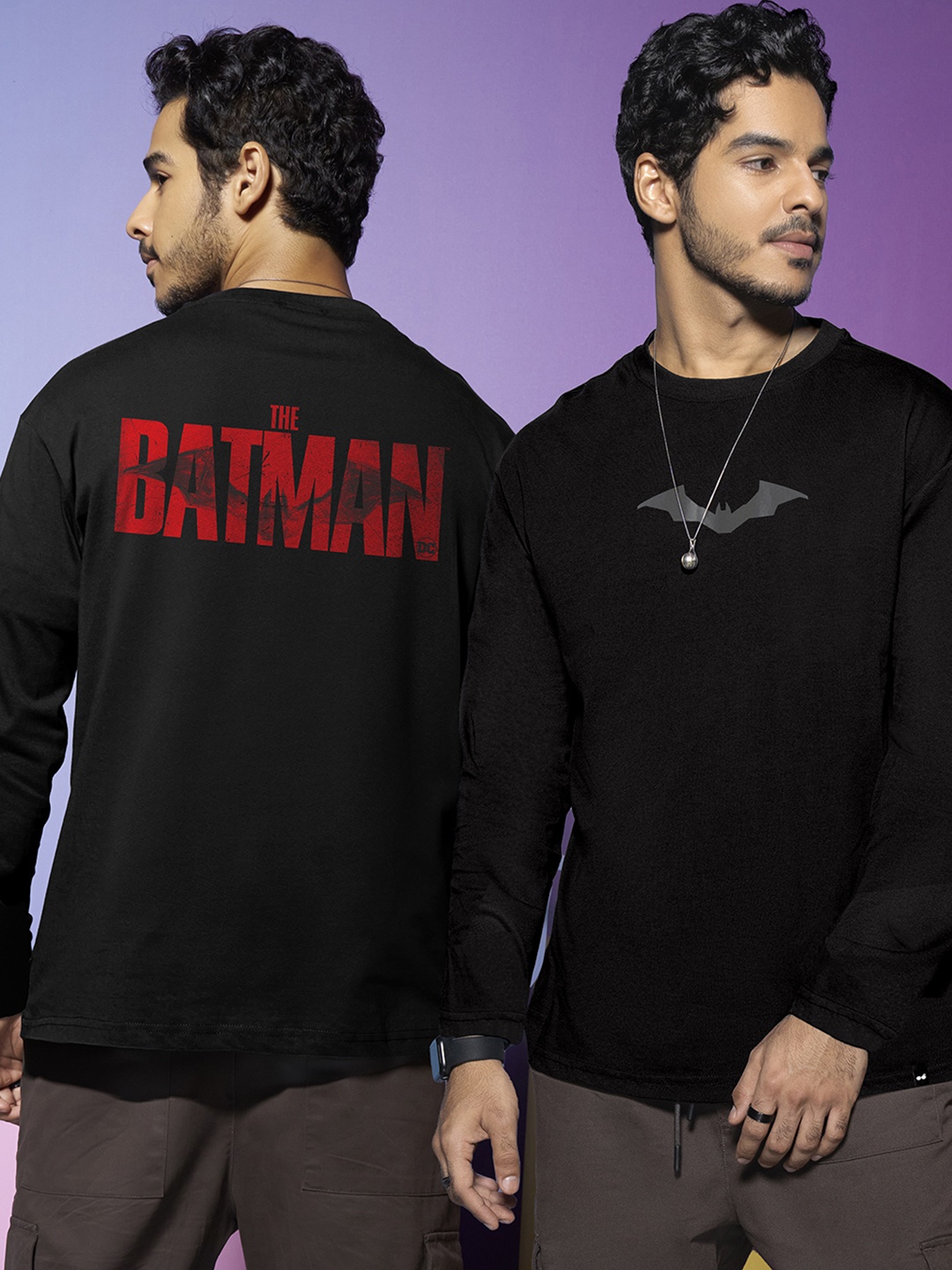 

Bewakoof Men Black & Red Batman T-shirt