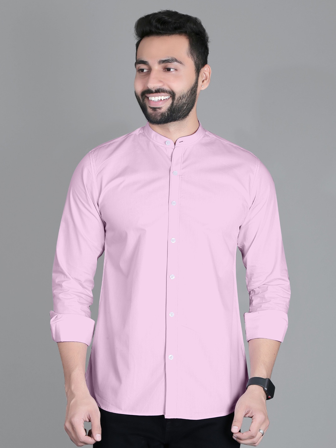 

5TH ANFOLD Men Pink Slim Fit Casual Shirt
