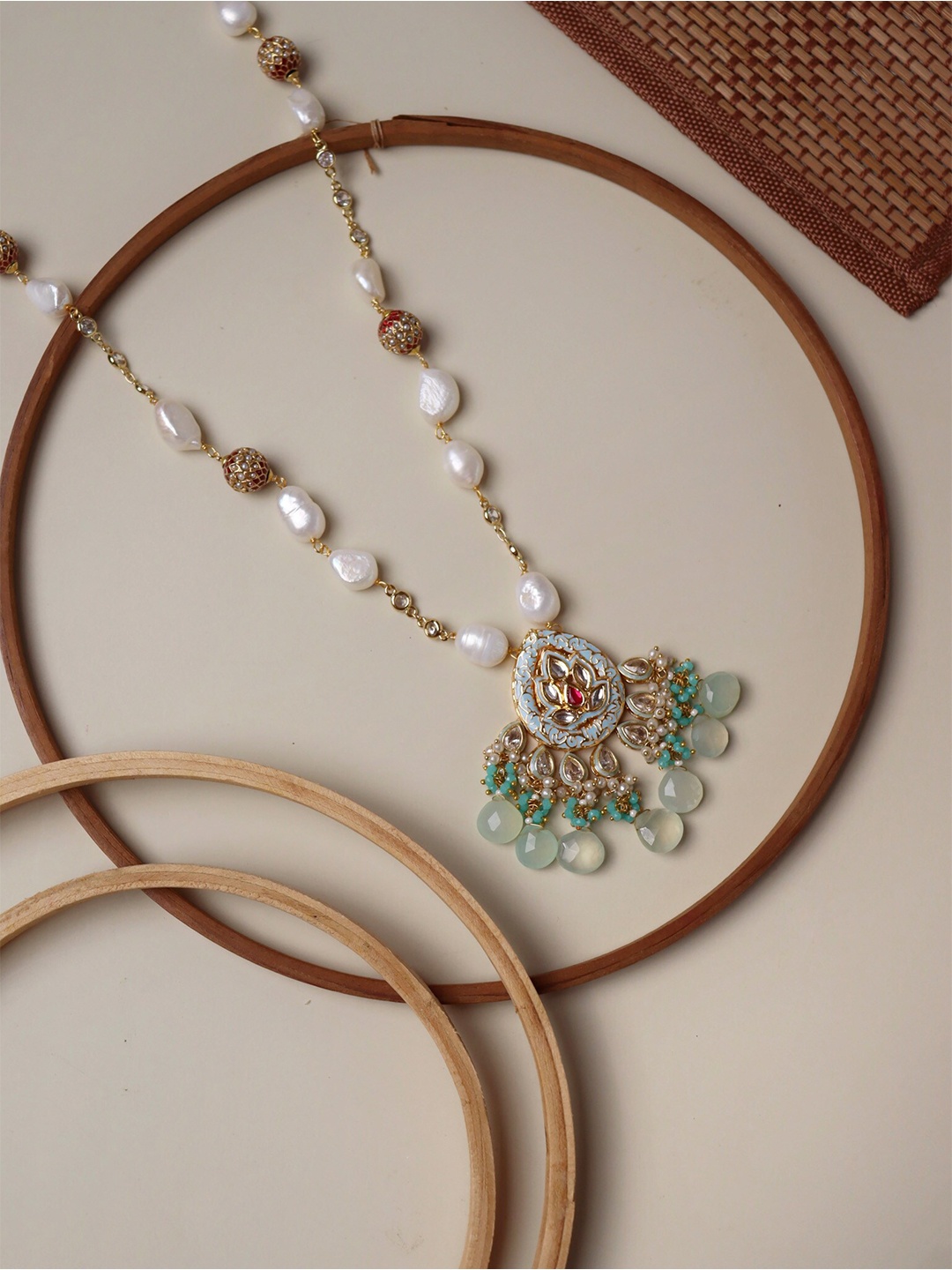 

CURIO COTTAGE Gold-Toned & Black Gold-Plated Necklace