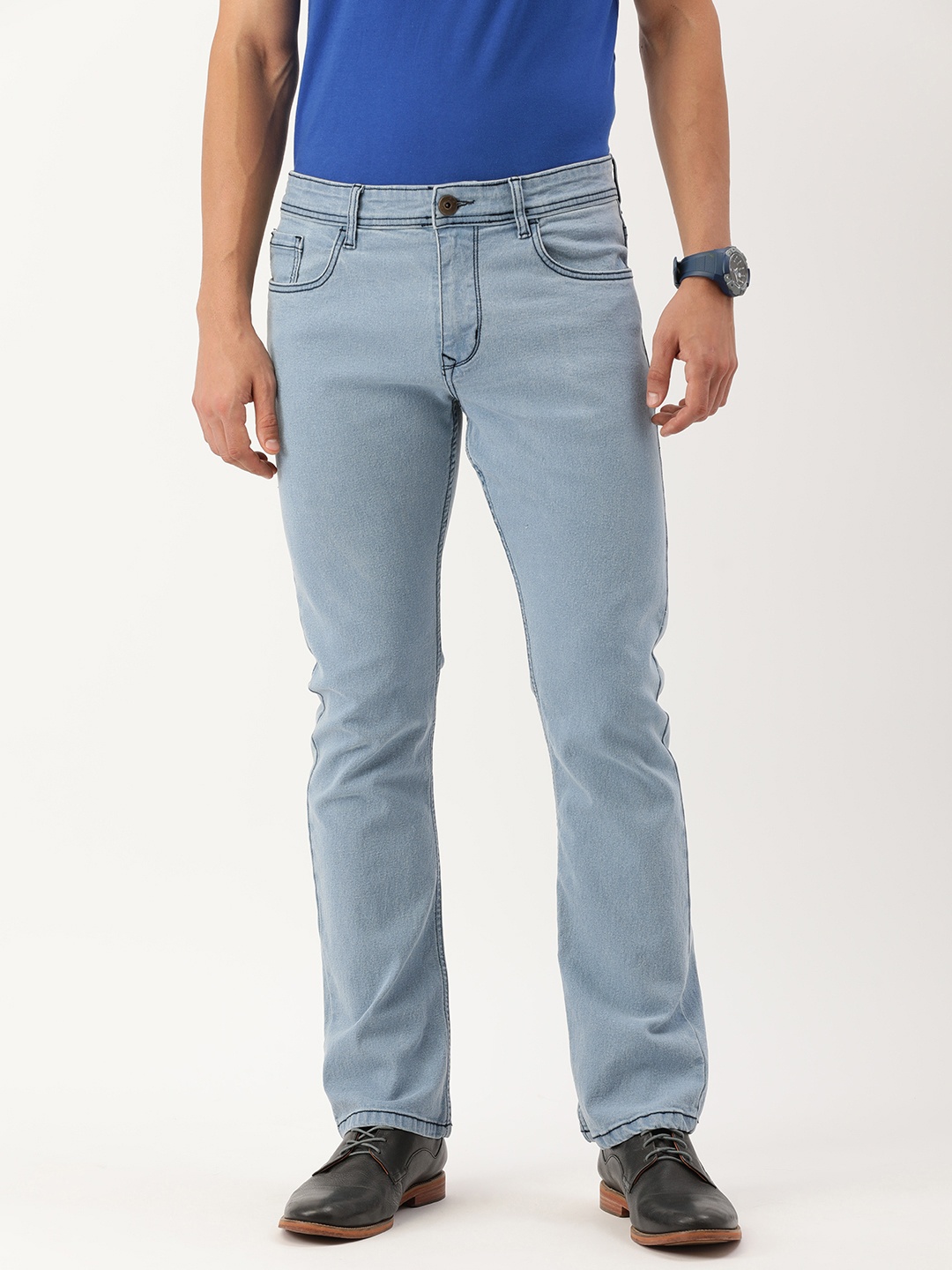 

IVOC Men Blue Bootcut Stretchable Jeans