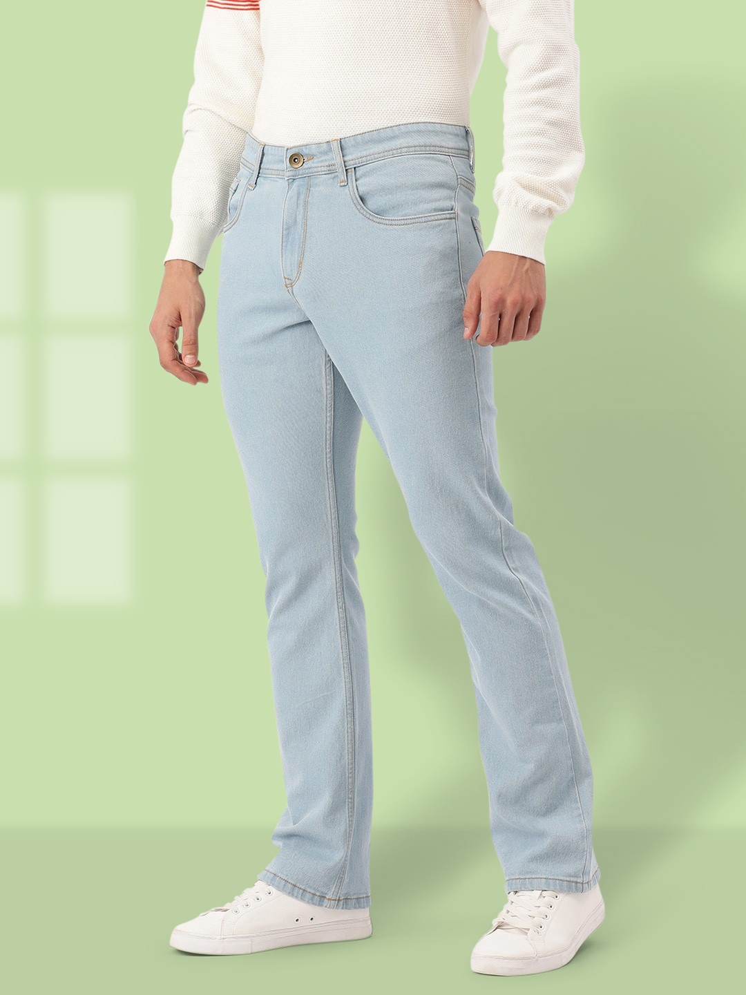 

IVOC Men Blue Bootcut Stretchable Jeans