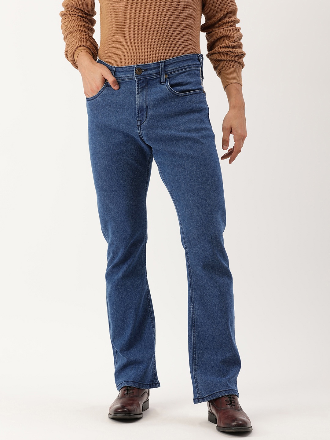 

IVOC Men Blue Bootcut Stretchable Jeans