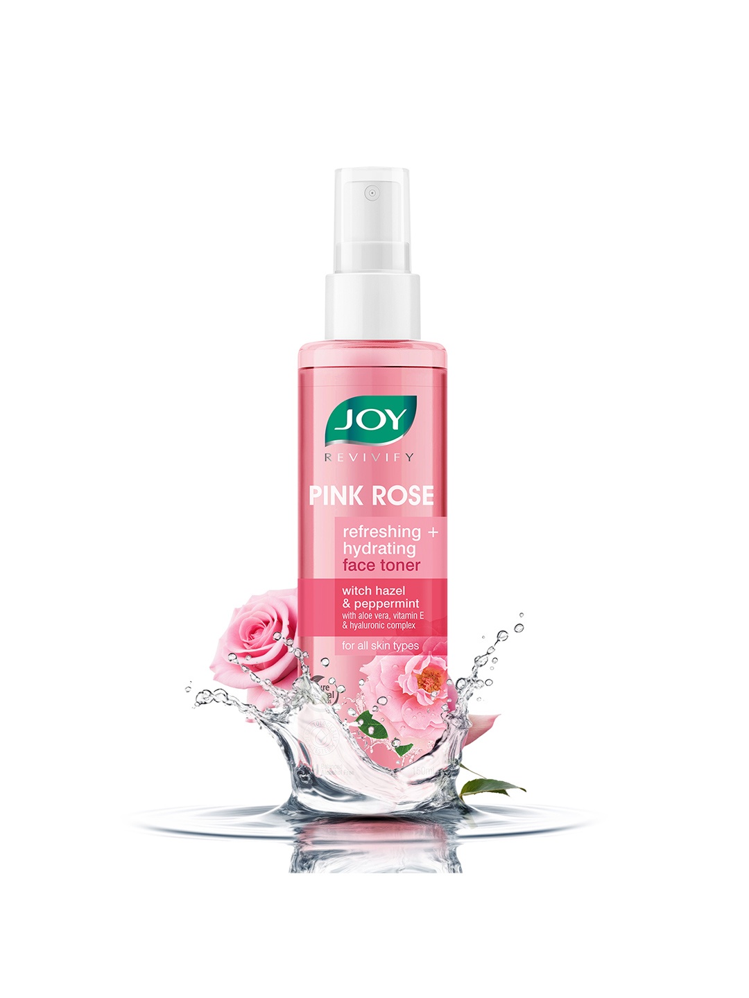 

JOY Pink Rose Water Toner with Vitamin E, Hyaluronic Acid & Aloe Vera - 150ml