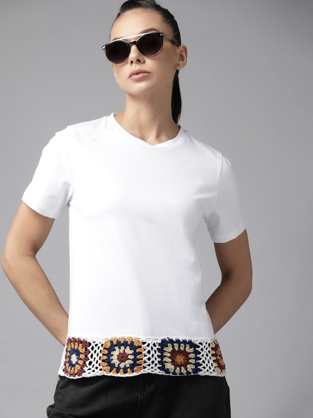 

Roadster Top with Applique, White