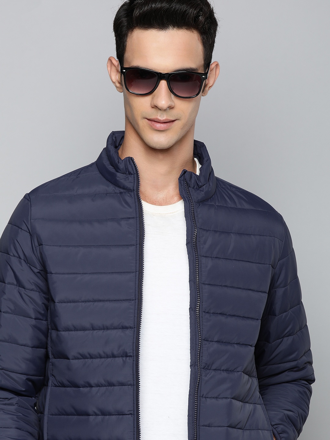 

Levis Men Navy Blue Padded Jacket