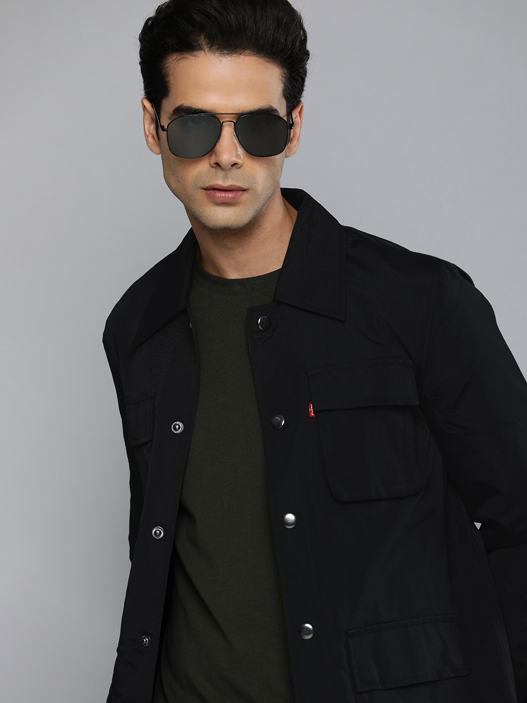 

Levis Men Black Solid Casual Tailored Jacket