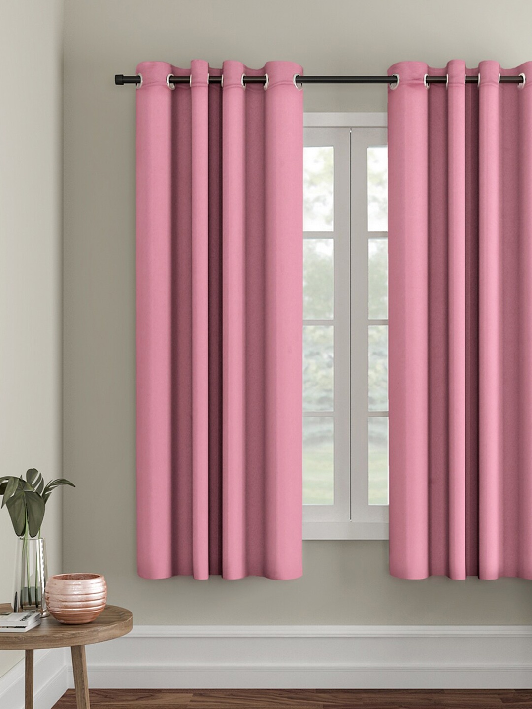 

eyda Pink Room Darkening Window Curtain