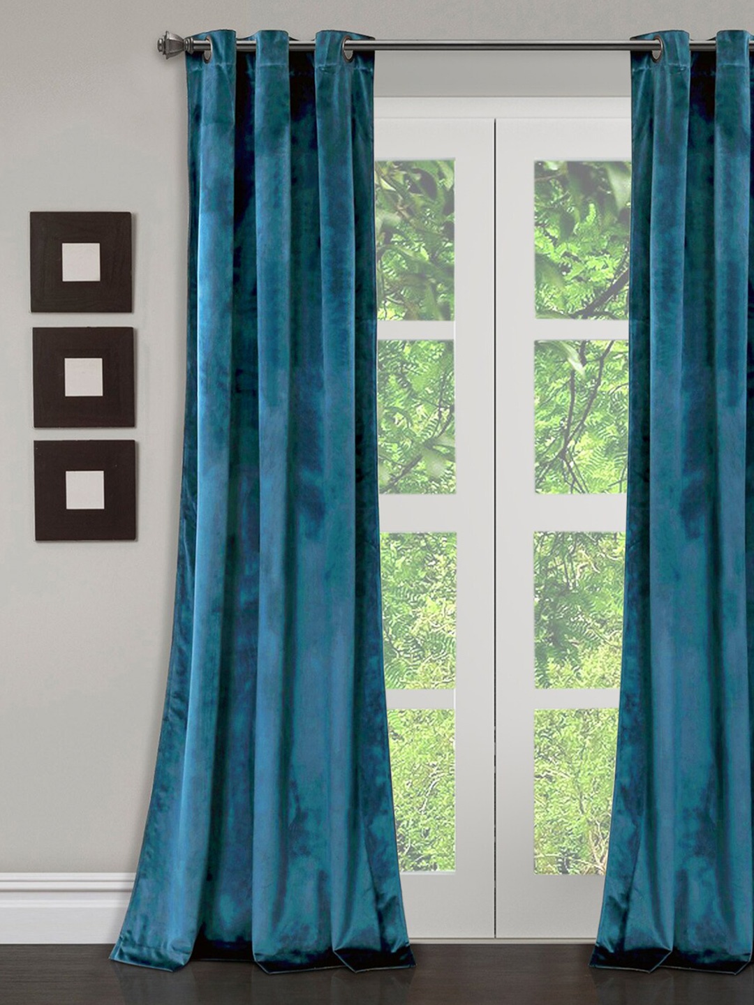 

eyda Blue Room Darkening Door Curtain