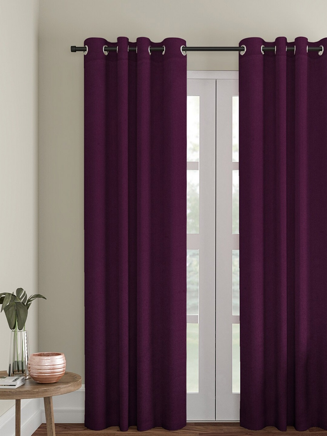 

eyda Purple Room Darkening Door Curtain