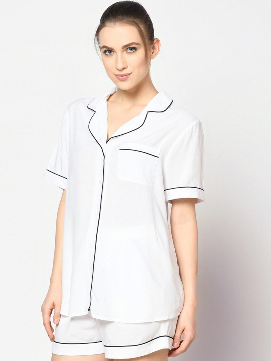 

SQew Women White Night suit