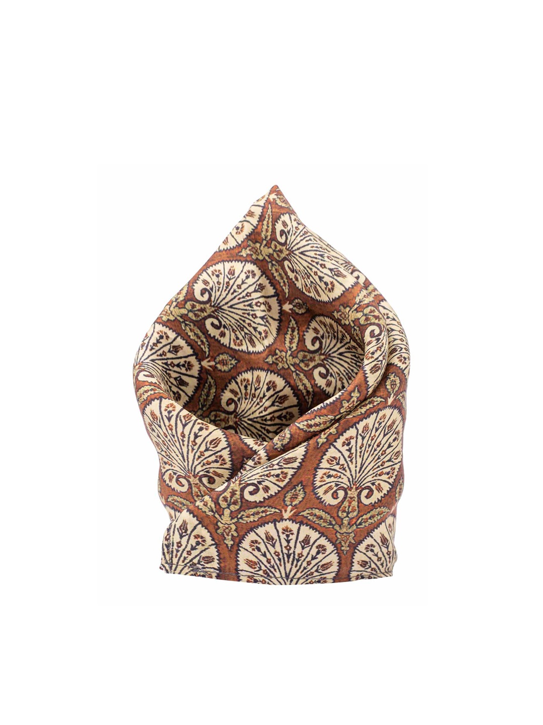 

The Tie Hub Men Brown Printed Pocket Square