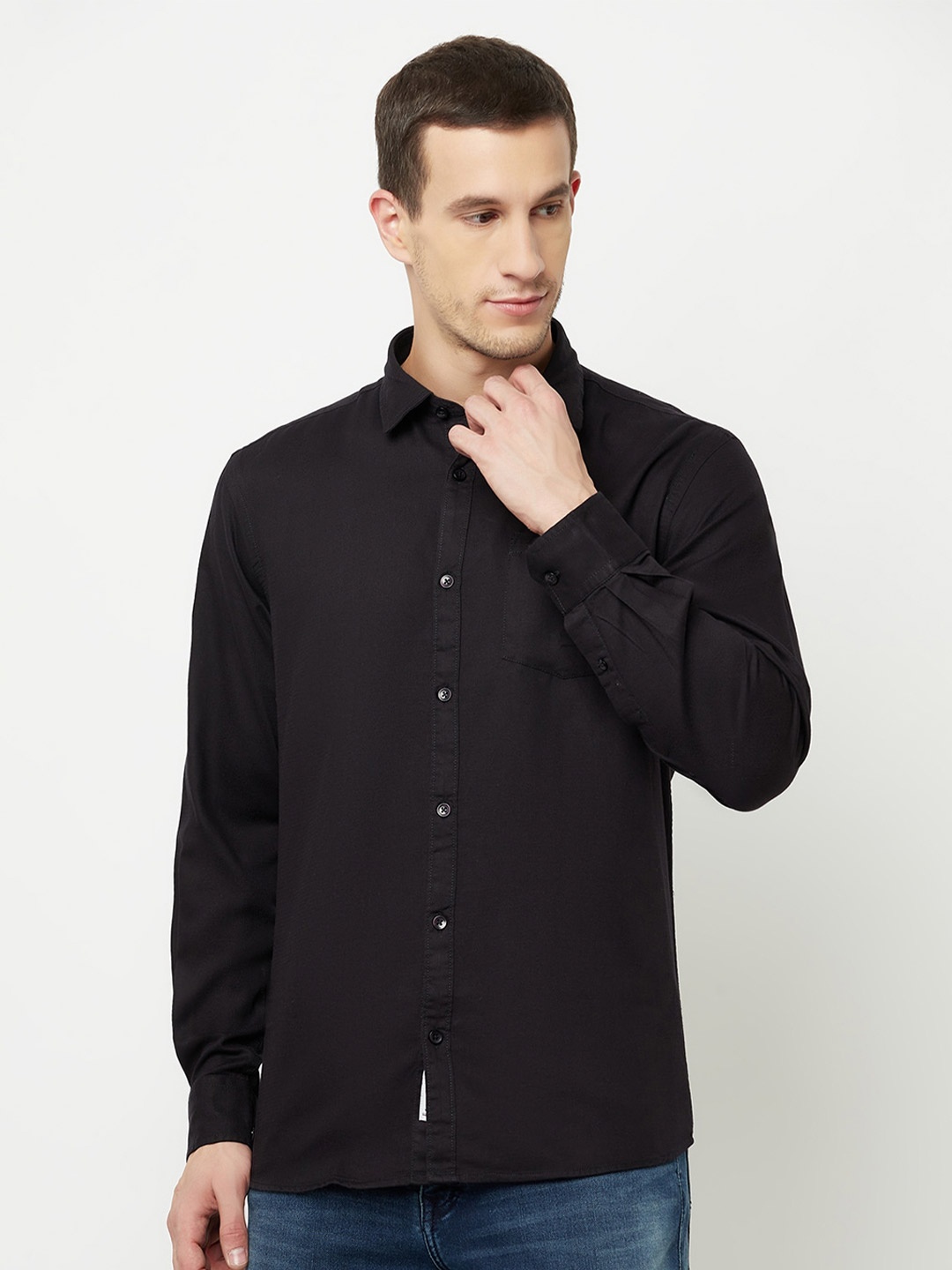 

METTLE Men Black Casual Shirt