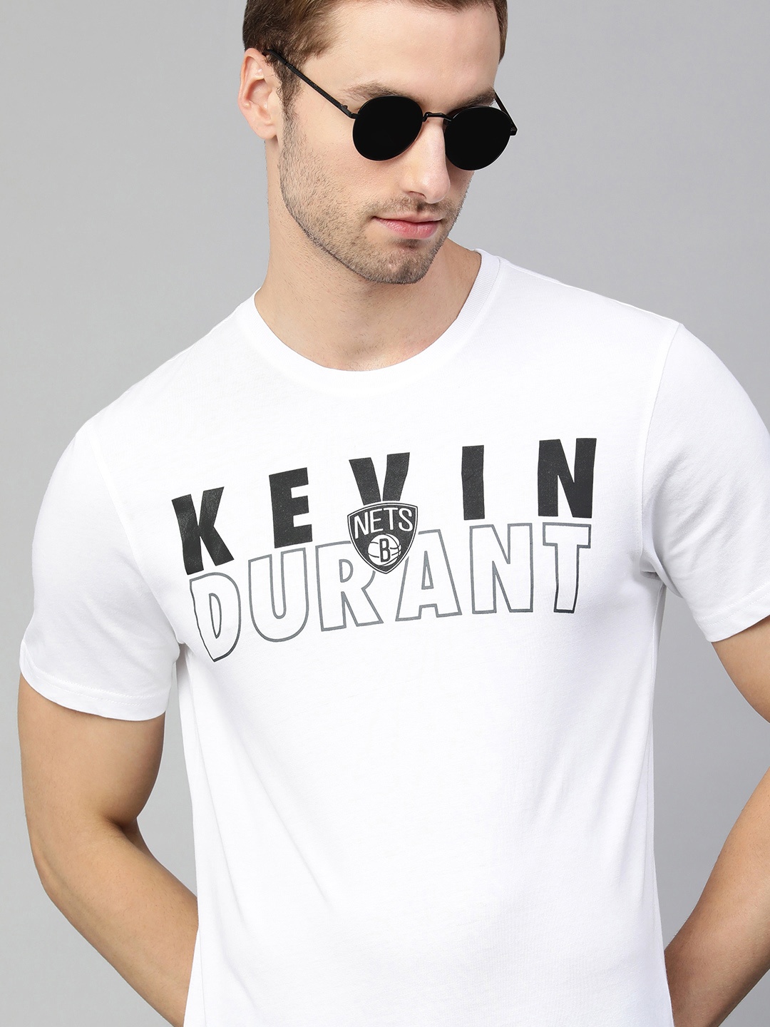 

NBA Men White Brooklyn Nets Kevin Durant T-shirt