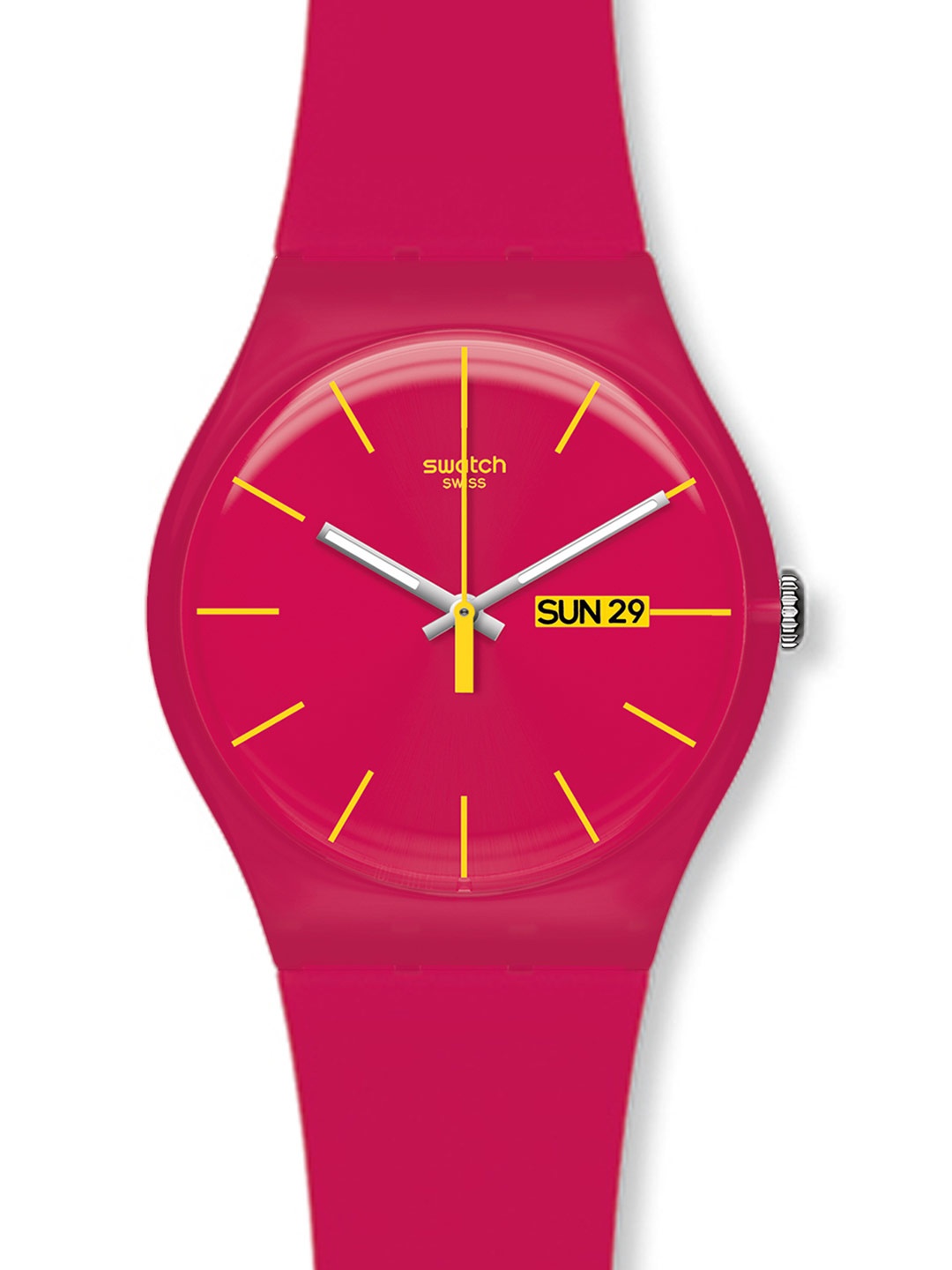 

Swatch Unisex Dial & Bracelet Style Straps Analogue Watch SUOR704, Pink