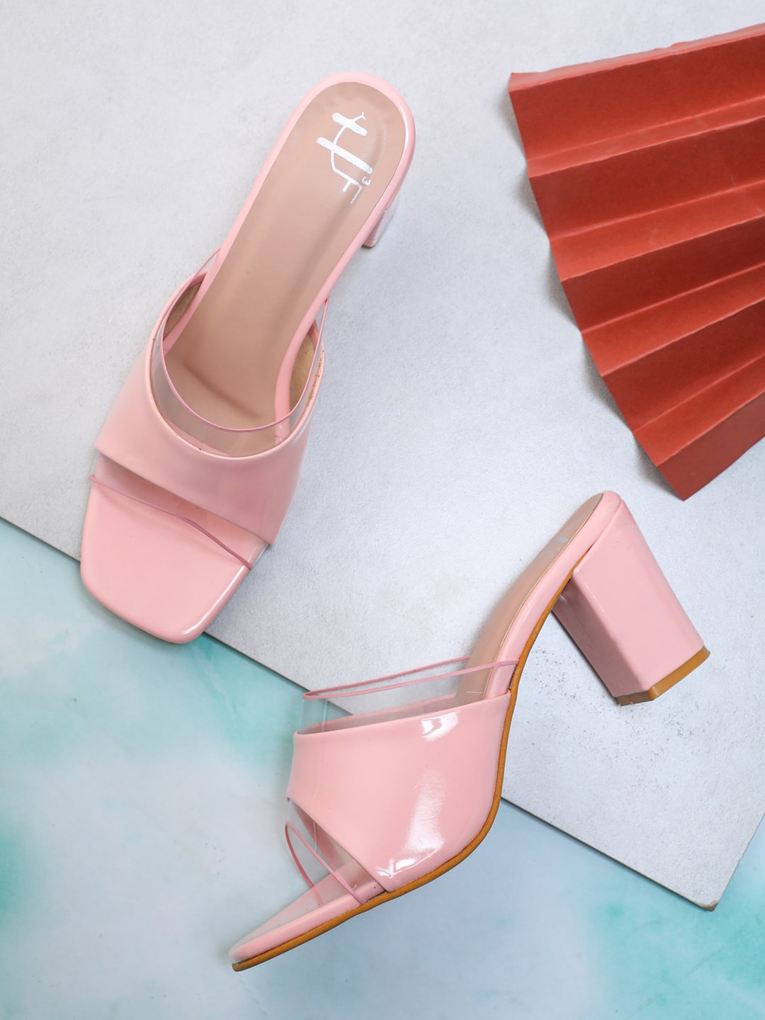 

H3F Pink Solid Party Block Heels