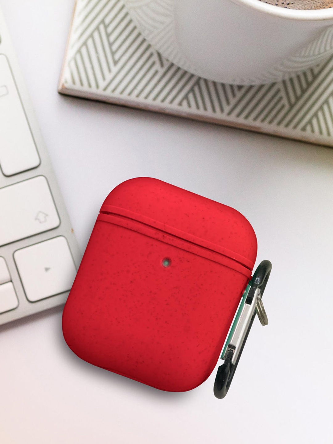 

macmerise Red & Black Textured AirPods Pro Earbuds Case
