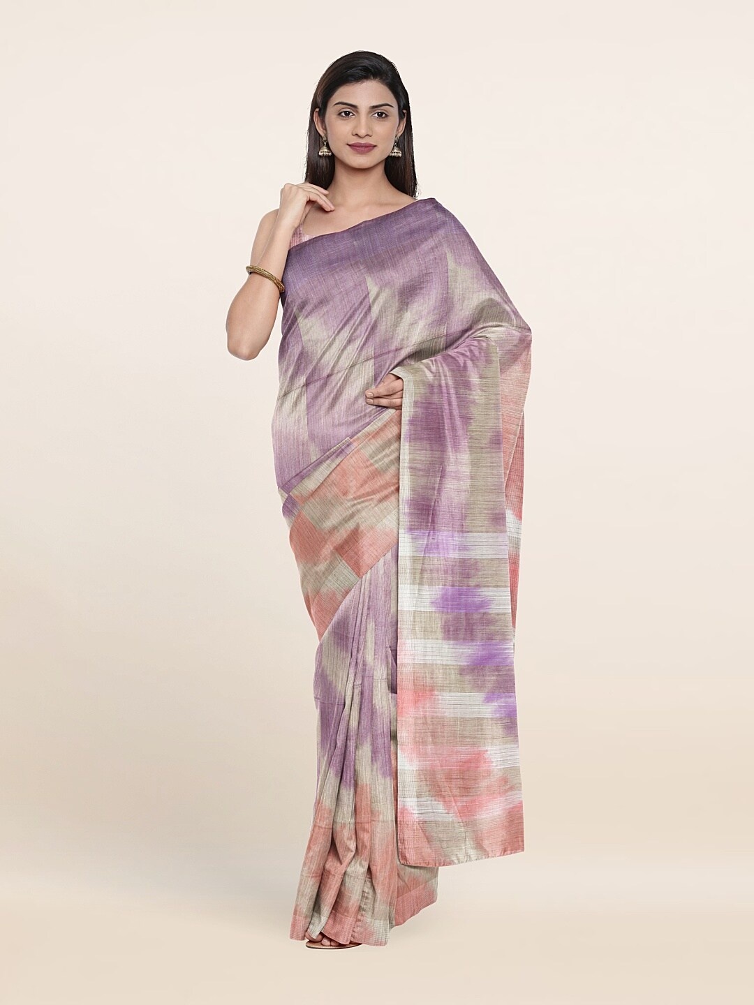 

Pothys Multicolored Jute Cotton Saree, Multi