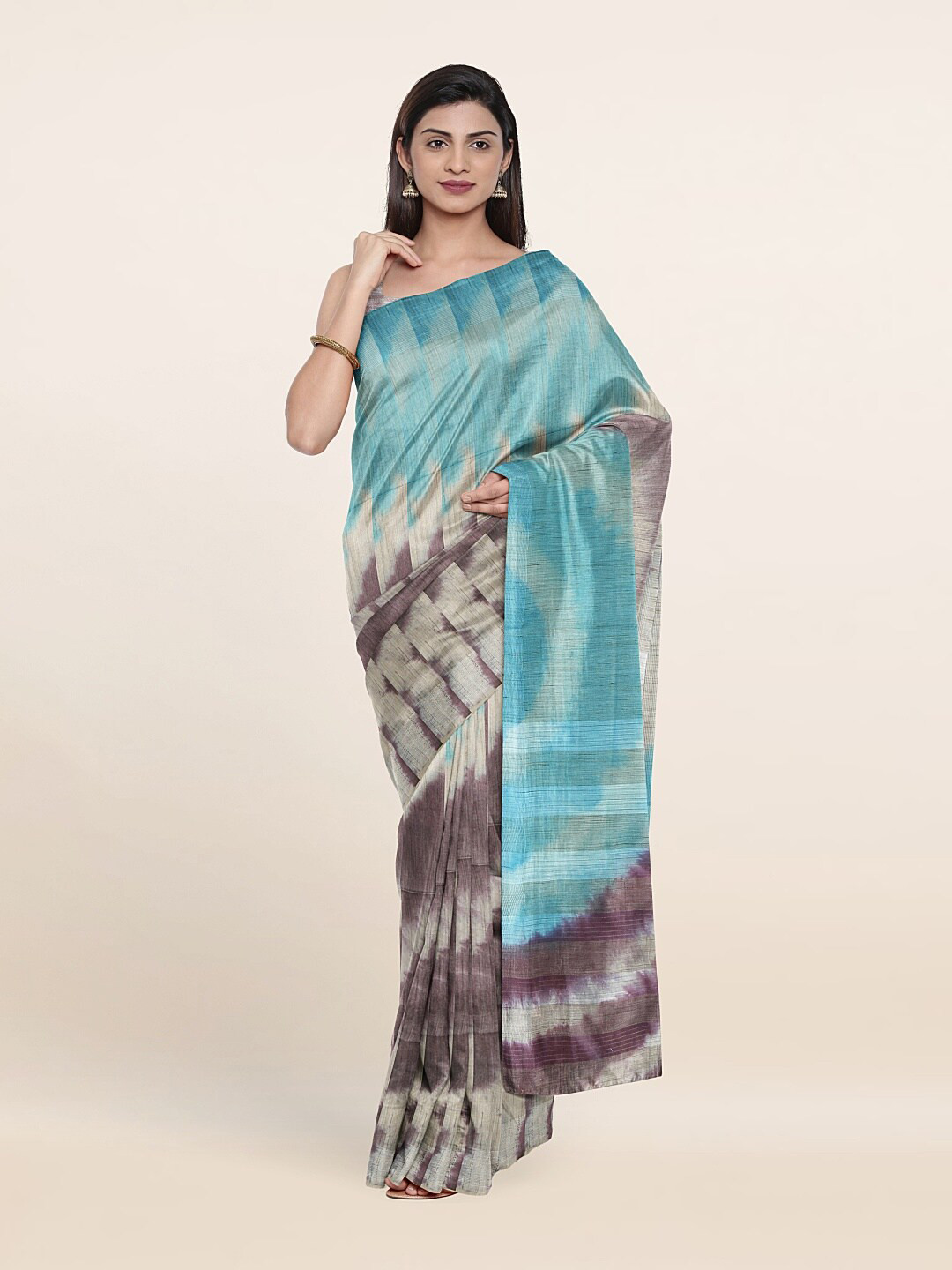 

Pothys Multicolored Jute Cotton Saree, Multi