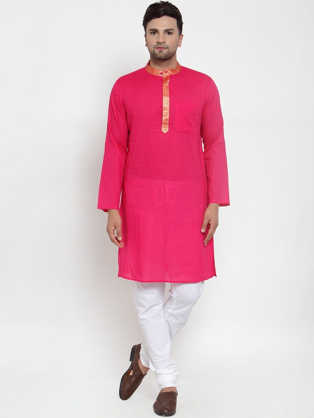 

NEUDIS Men Pink Solid Kurta