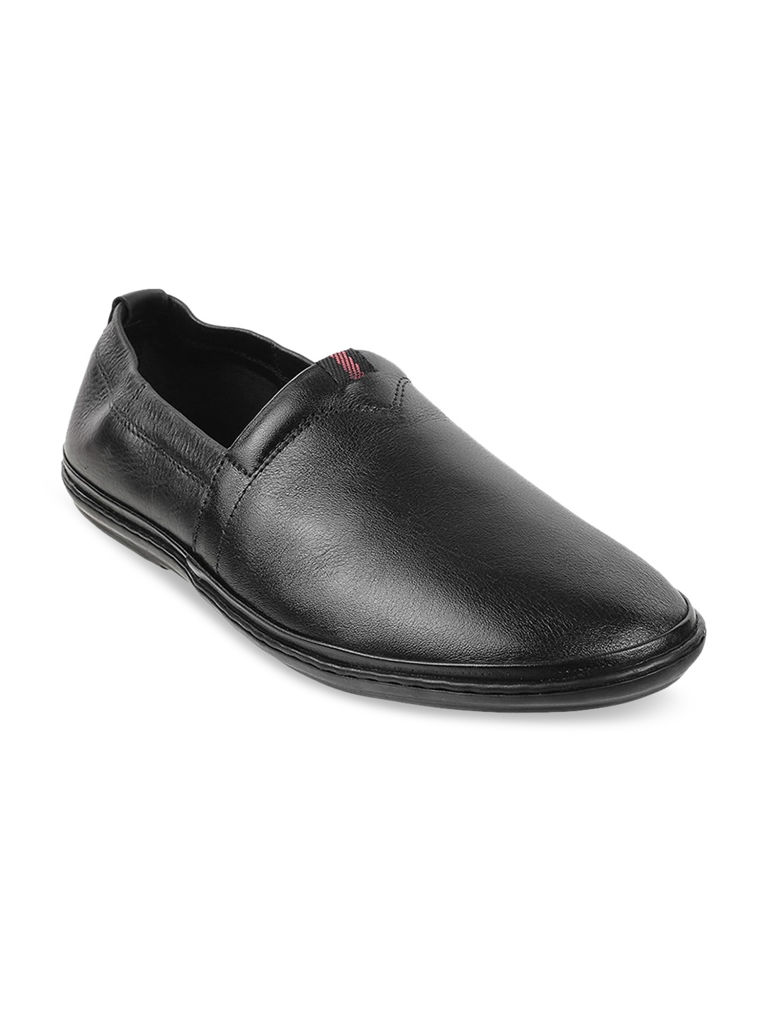 

Mochi Men Black Leather Slip-On Sneakers