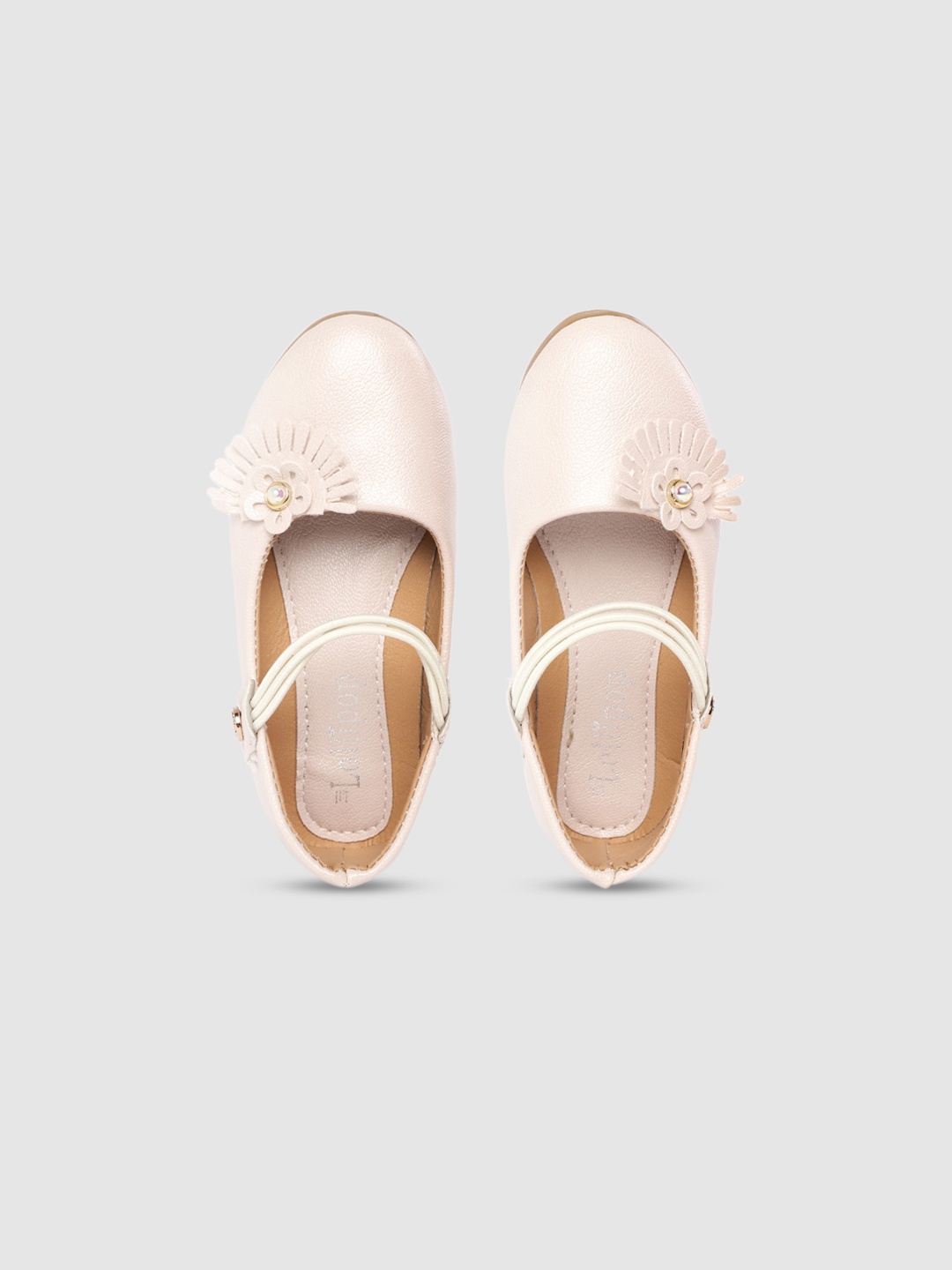 

Lil Lollipop Girls Beige Embellished Ballerinas Flats