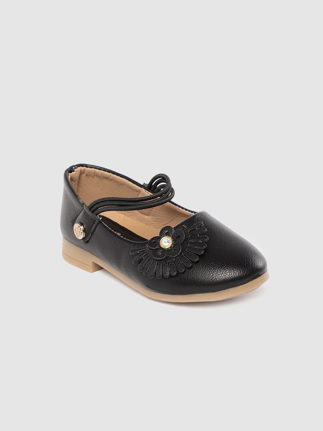 

Lil Lollipop Girls Black Ballerinas with Laser Cuts Flats
