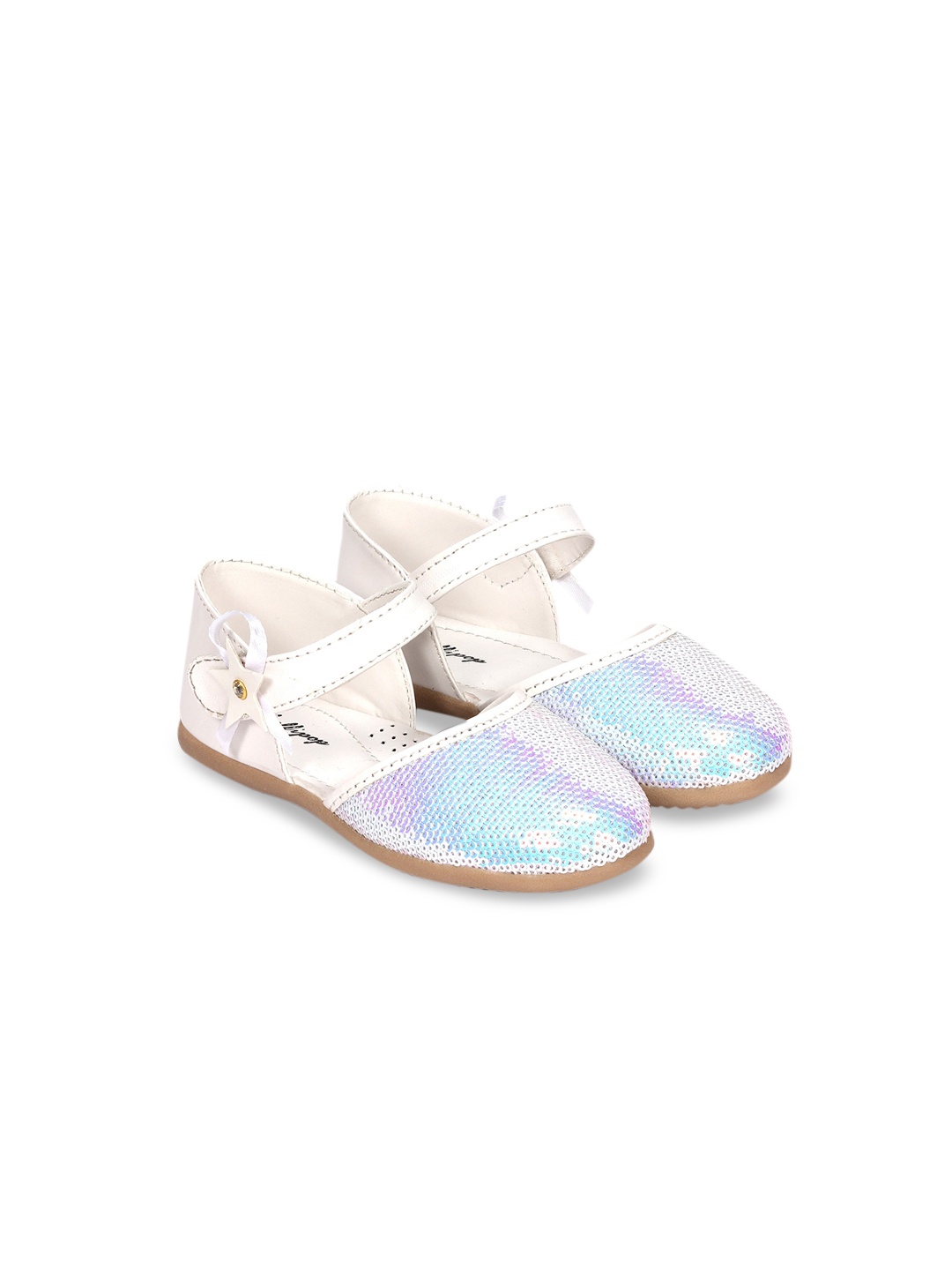 

Lil Lollipop Girls White Embellished Ballerinas with Bows