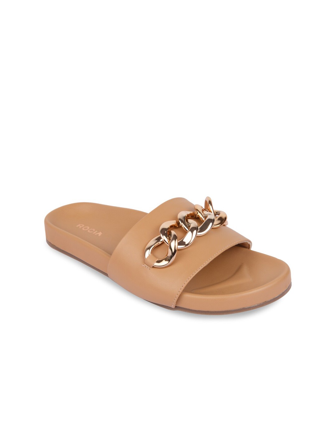 

Rocia Women Beige Open Toe Flats with Buckles
