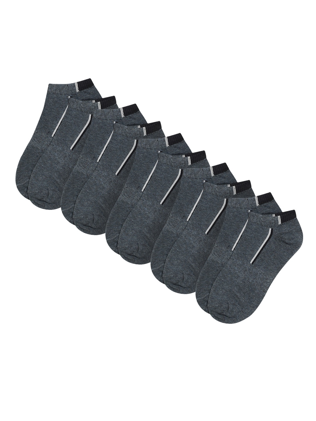 

Cantabil Men Set Of 5 Grey Cotton Ankle-Length Socks