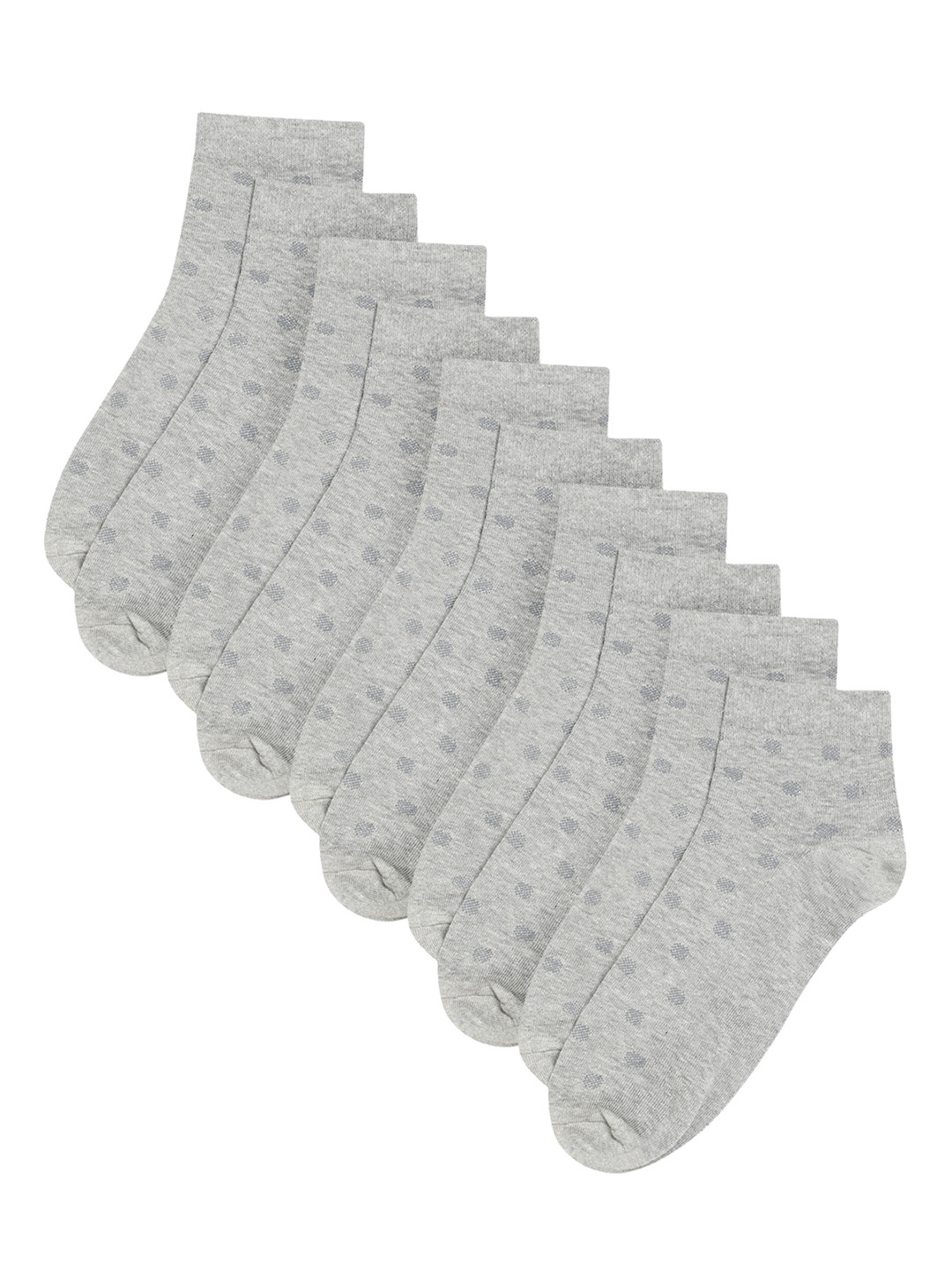 

Cantabil Men Set of 5 Grey Patterned Pure Cotton Ankle-Length Socks