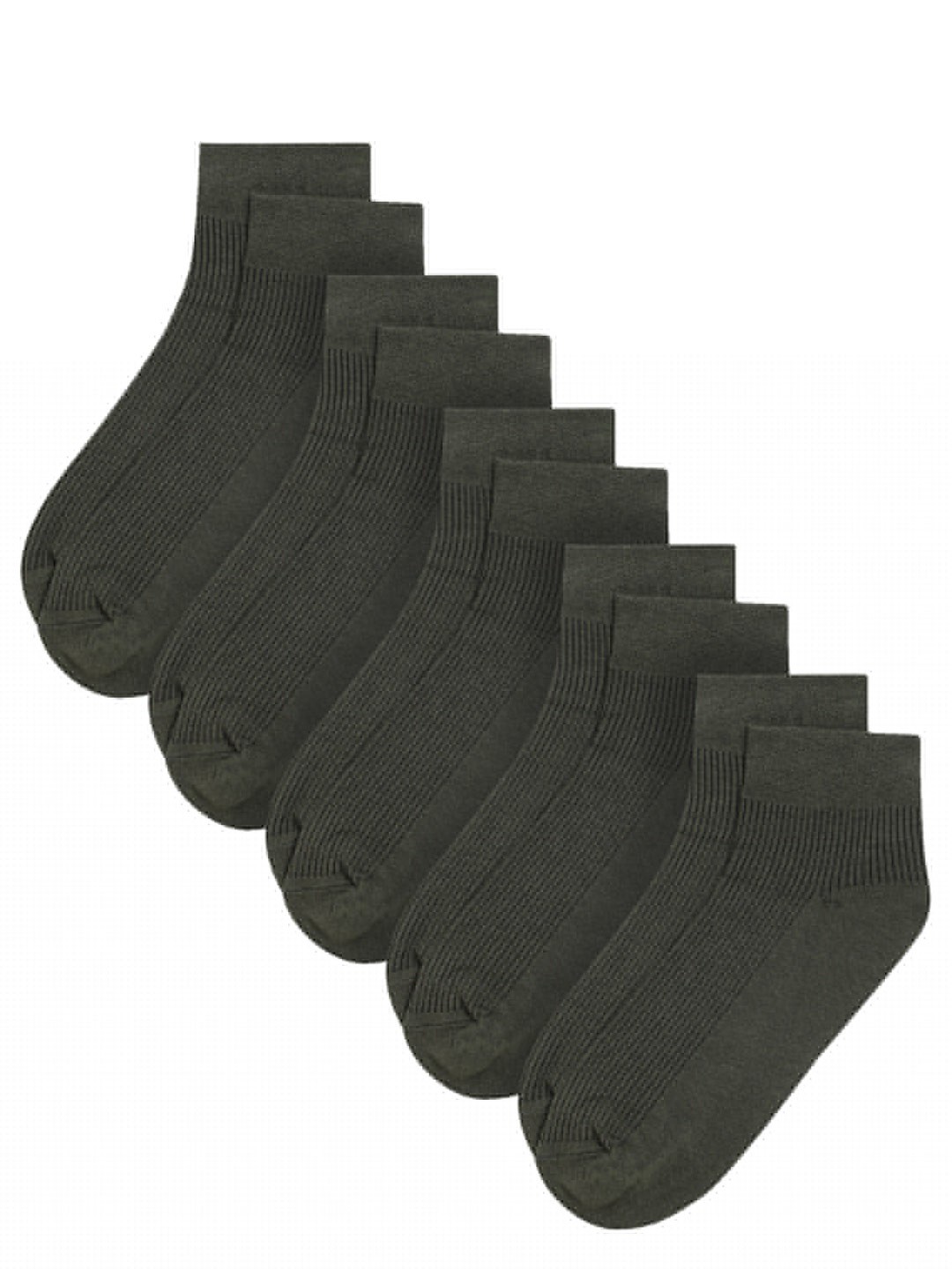 

Cantabil Men Set Of 5 Olive Green Cotton Ankle-Length Socks