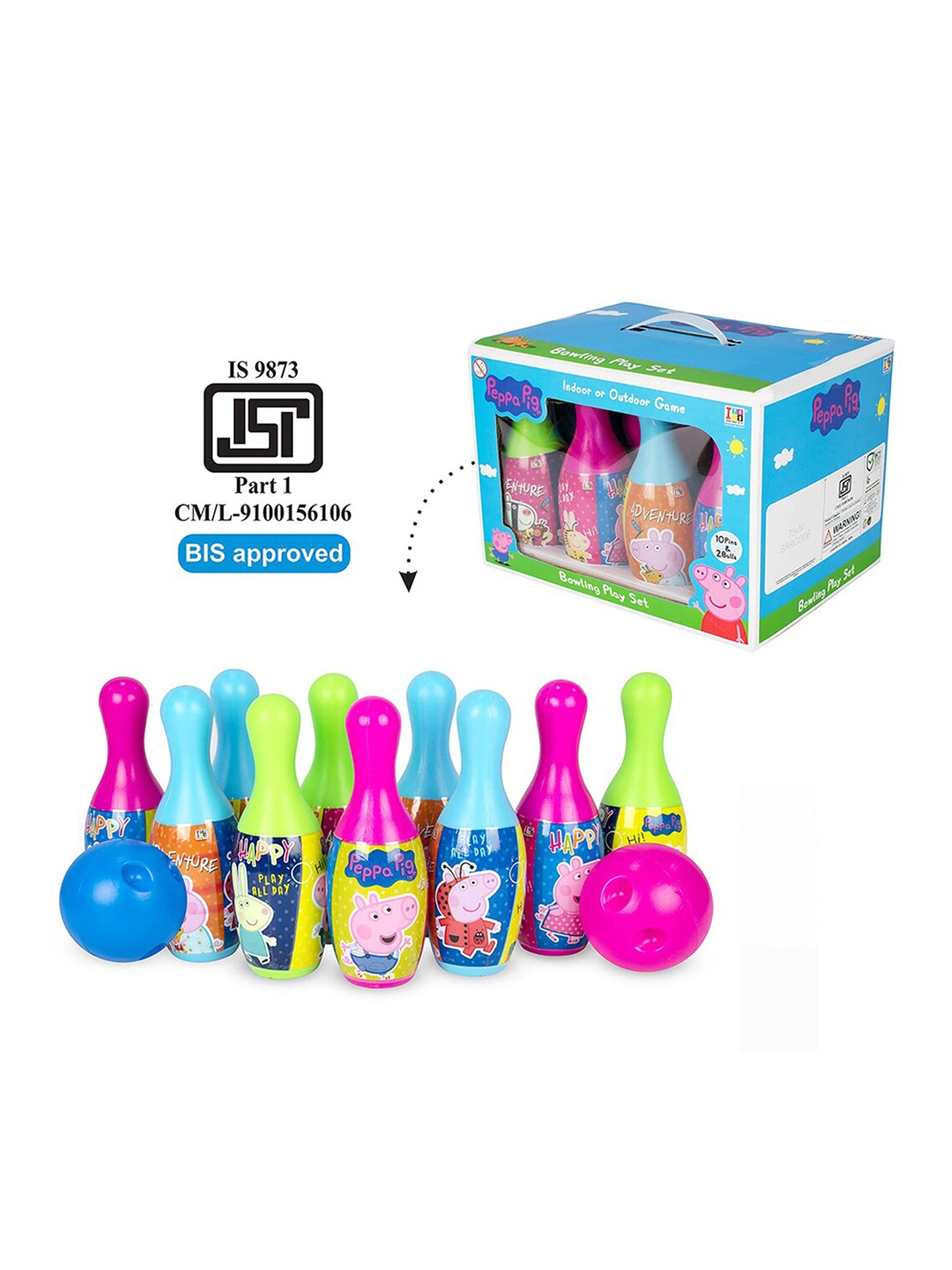 

ITOYS Kids Pink & Blue Bowling Set, Multi