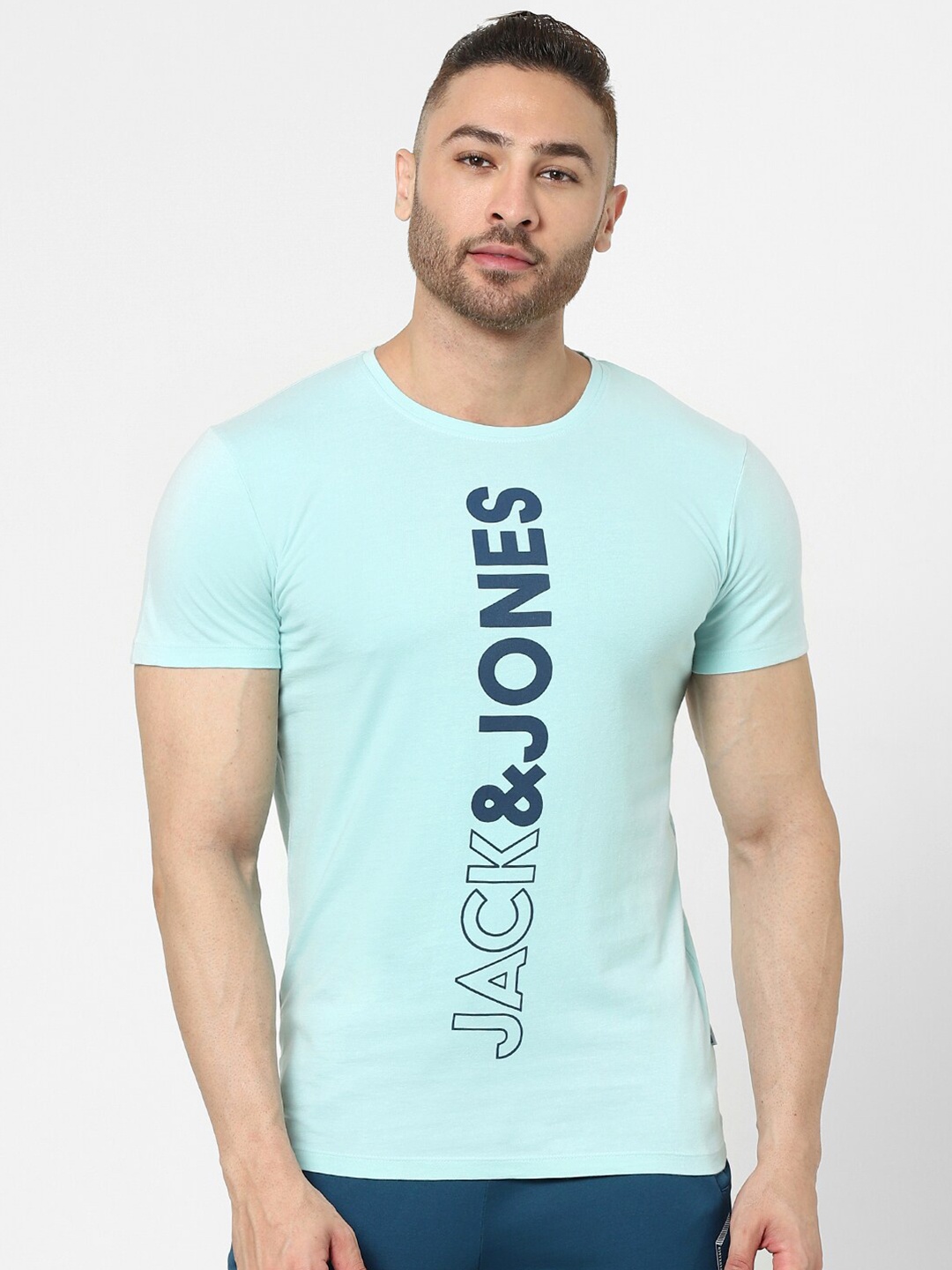 

Jack & Jones Men Blue Typography Printed Lounge T-shirt