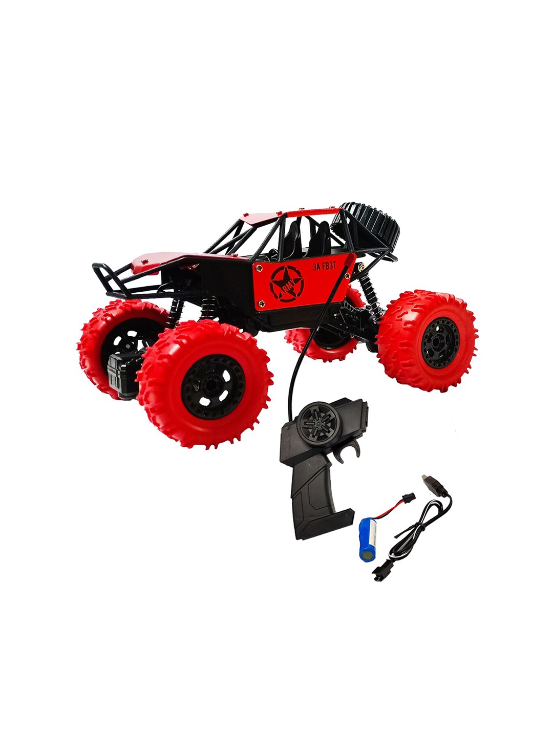 

WEMBLEY Kids Red & Black Remote Control Monster Truck RC Car