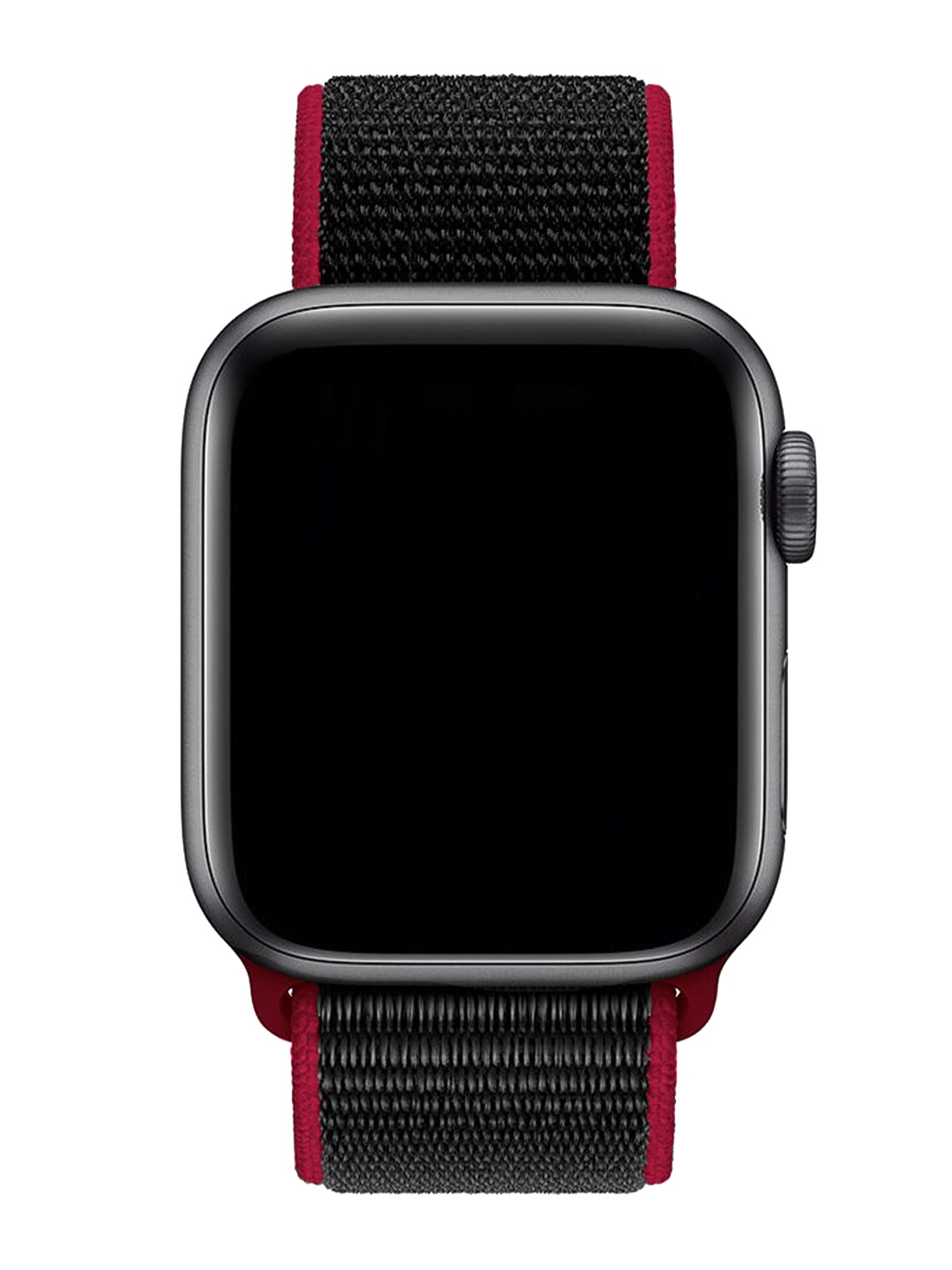 

macmerise Black Solid Woven Apple Watch Strap