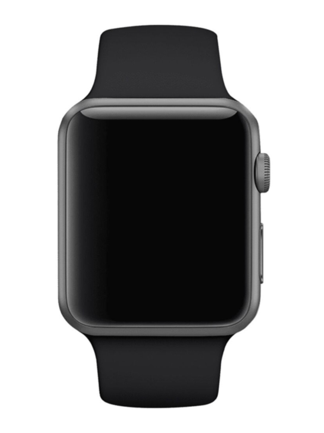 

macmerise Black Solid Single-Piece Apple Watch Strap