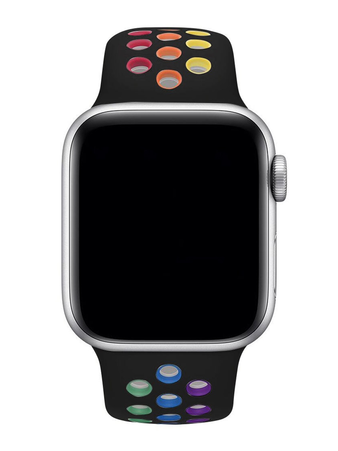 

macmerise Multicoloured Neon Sport Rainbow Silicone Apple Watch Straps, Multi