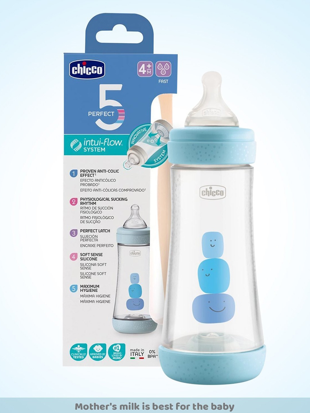 

Chicco Feeding Bottle Perfect5 Pp, Transparent