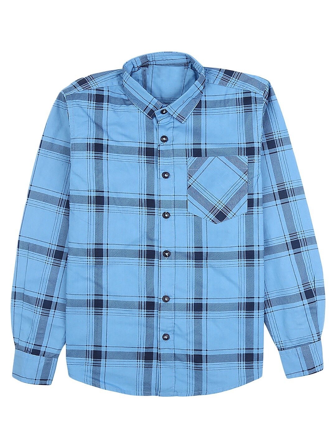

V-Mart Boys Blue Checked Casual Shirt