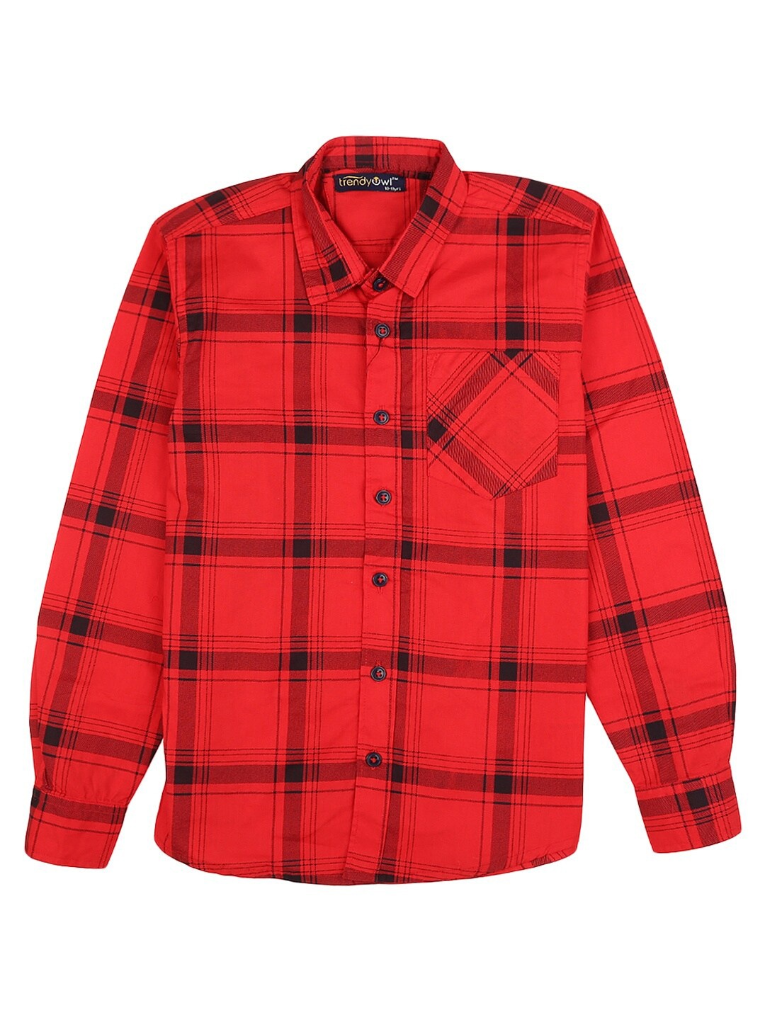

V-Mart Boys Red Windowpane Checked Casual Shirt