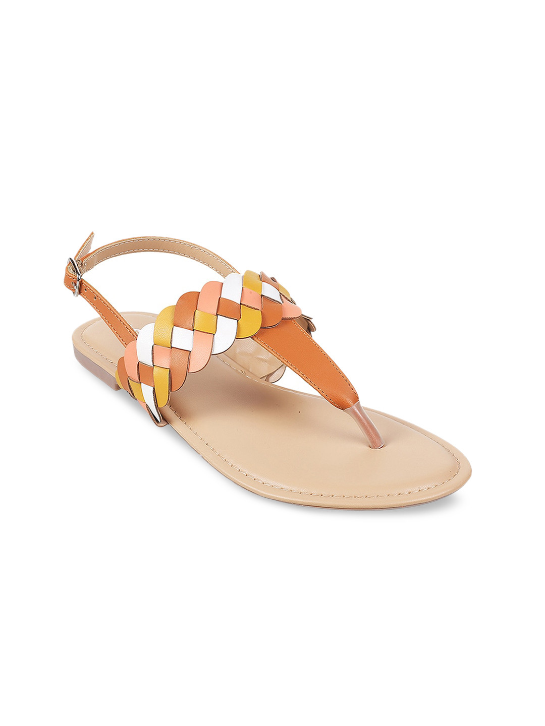 

Metro Women Tan T-Strap Flats