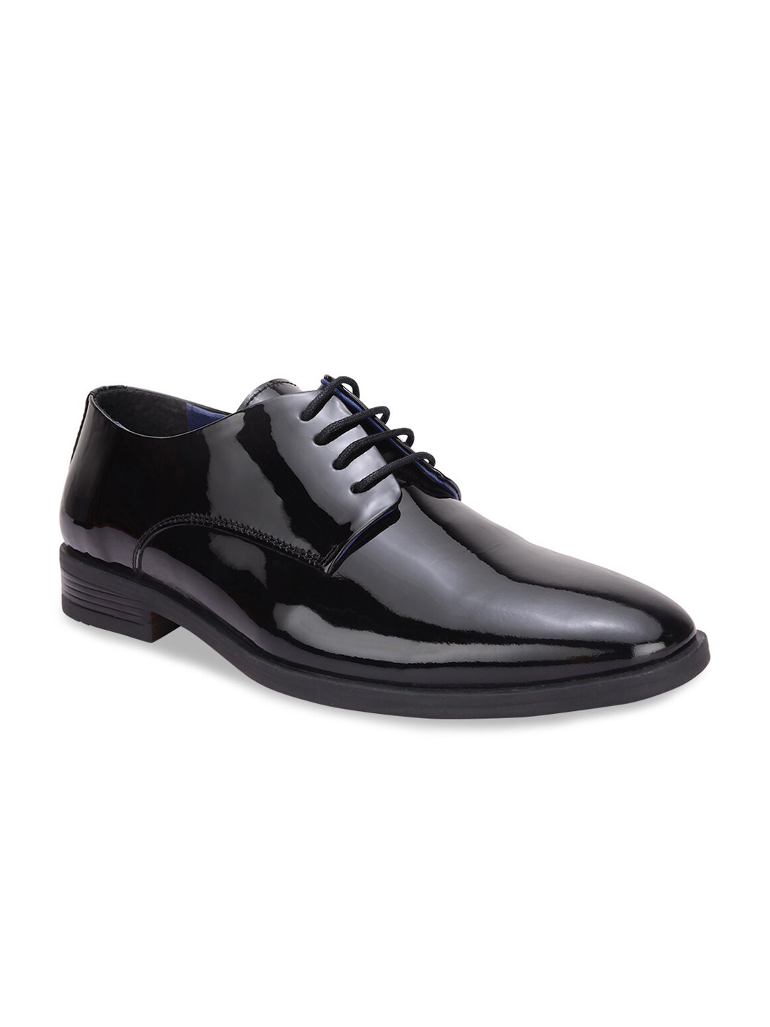 

Regal Men Black Solid Leather Formal Derbys