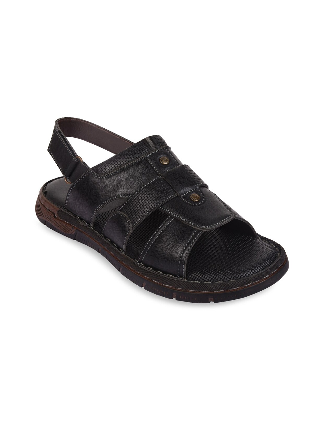 

Regal Men Black Leather Comfort Sandals