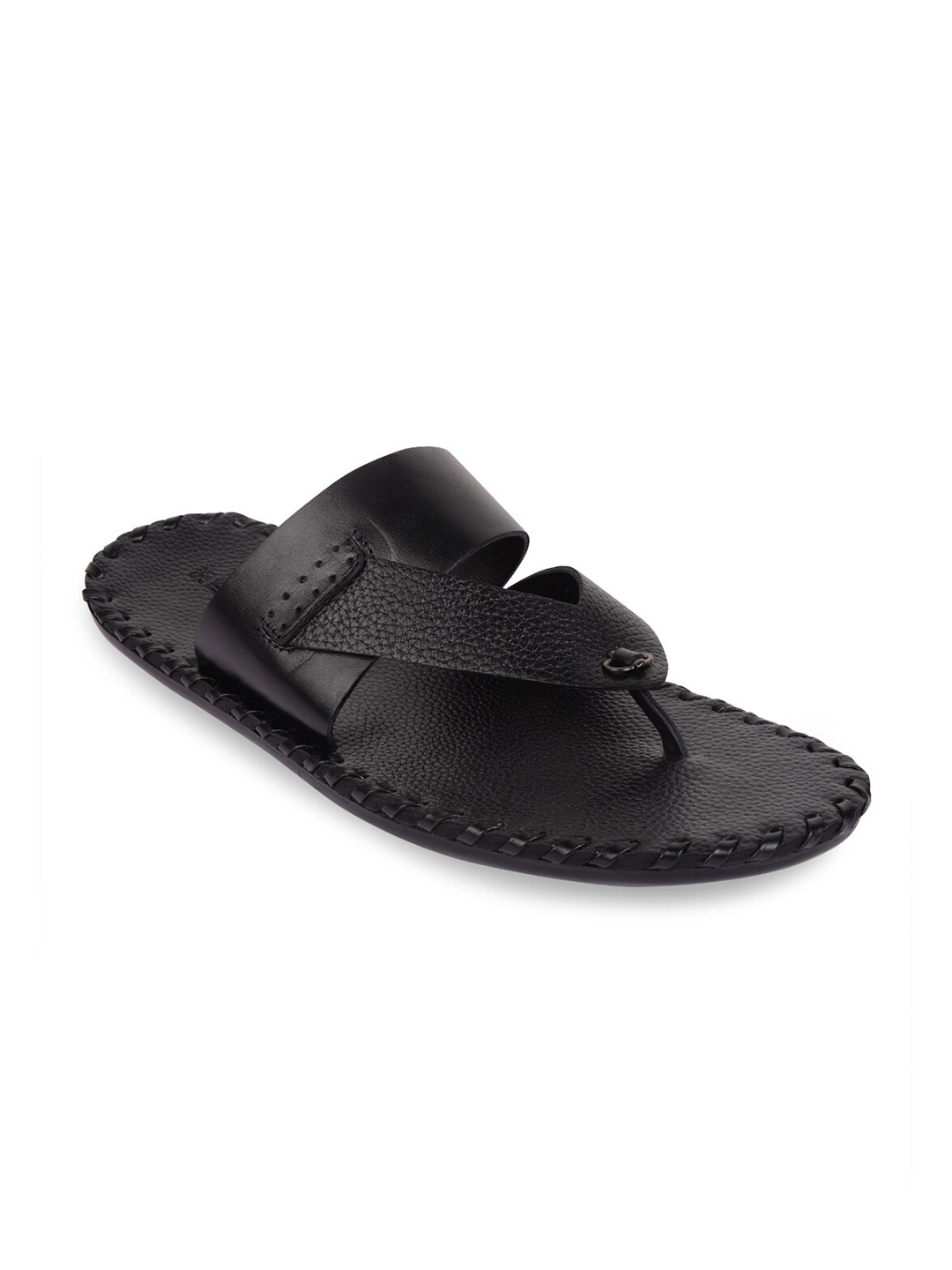 

Regal Men Black Leather Comfort Sandals