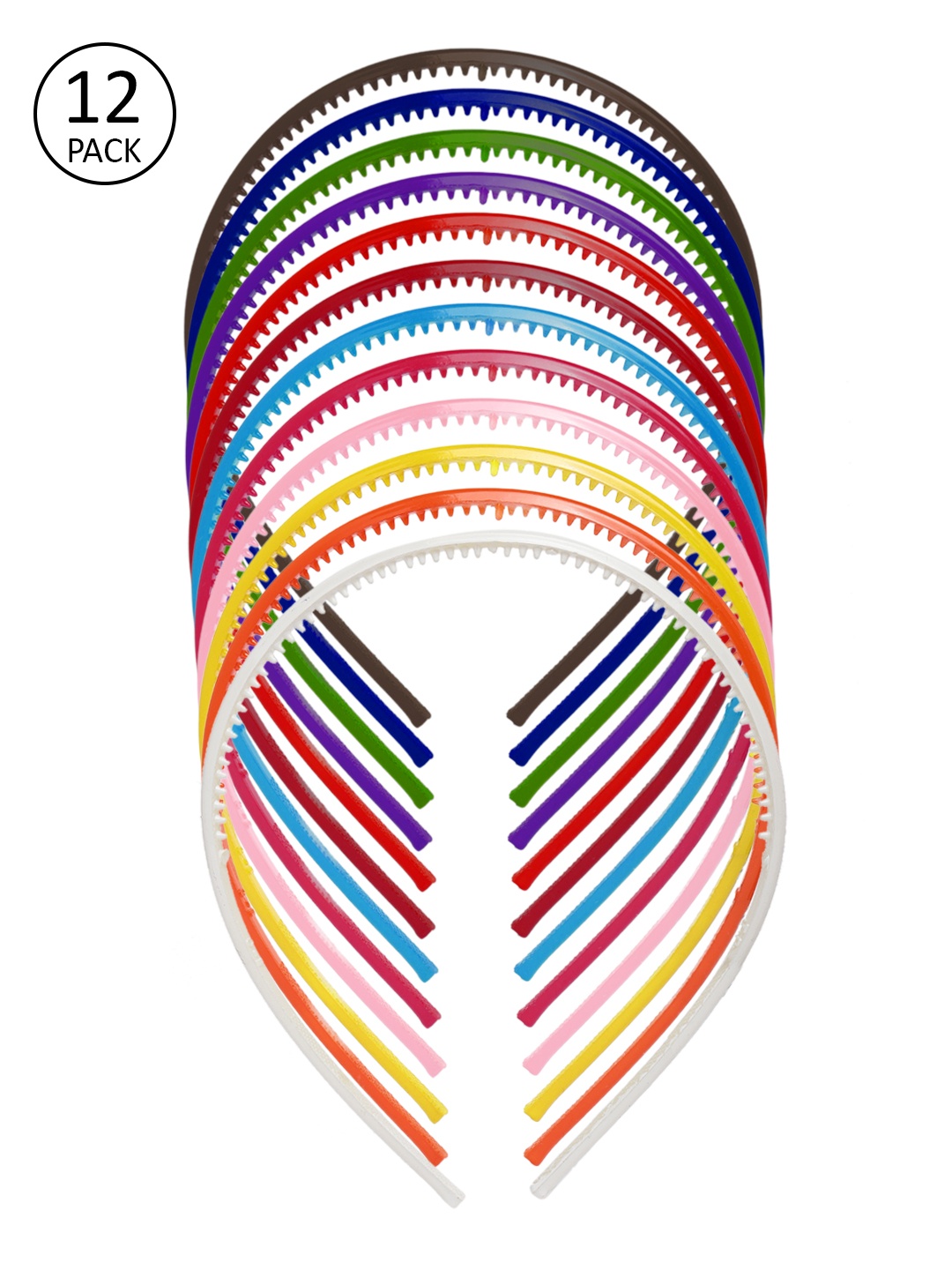 

LAIDA Girls Set Of 12 Multicoloured Hairband, Multi