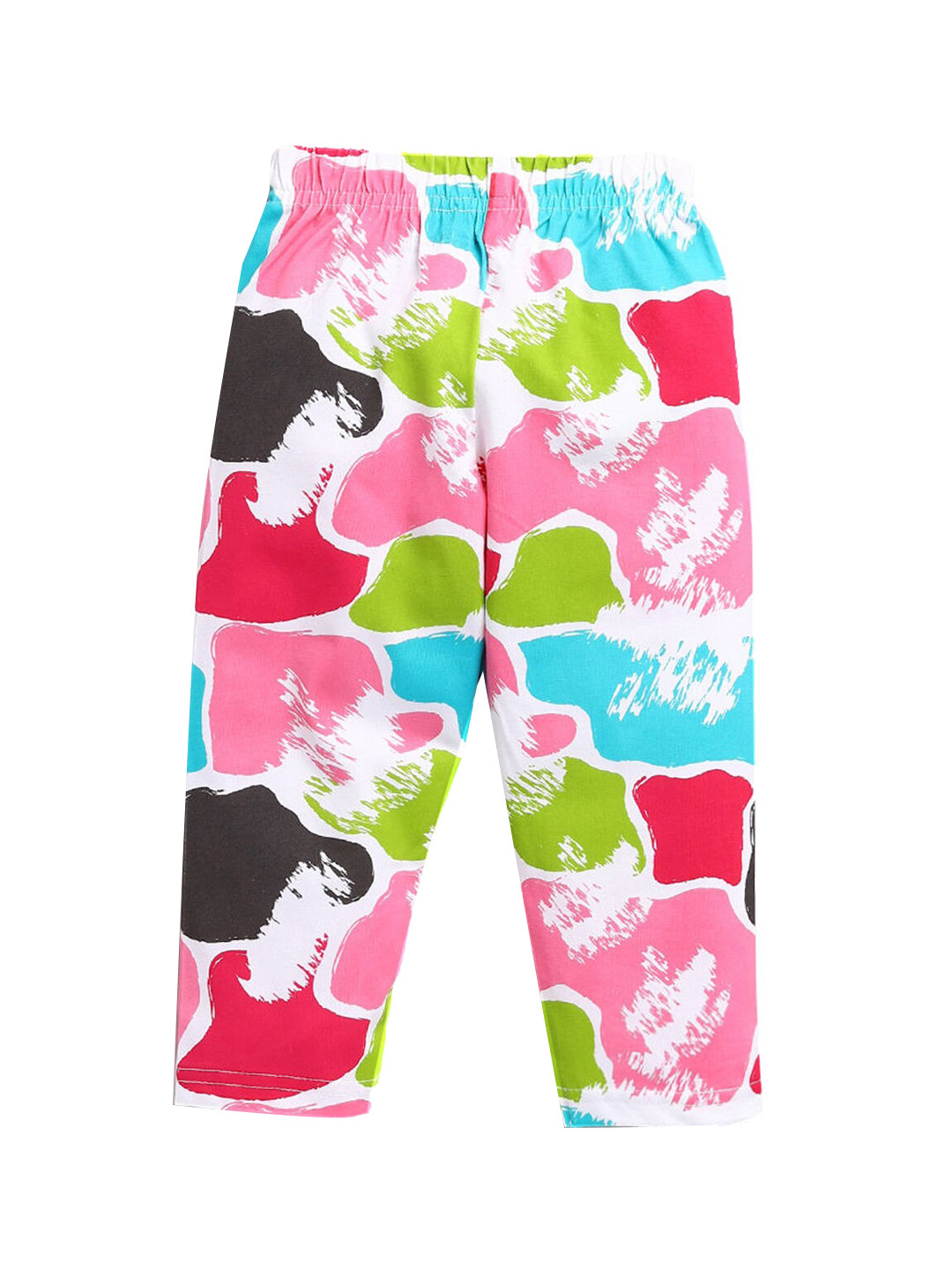 

Hopscotch Girls Pink & Green Printed Trousers
