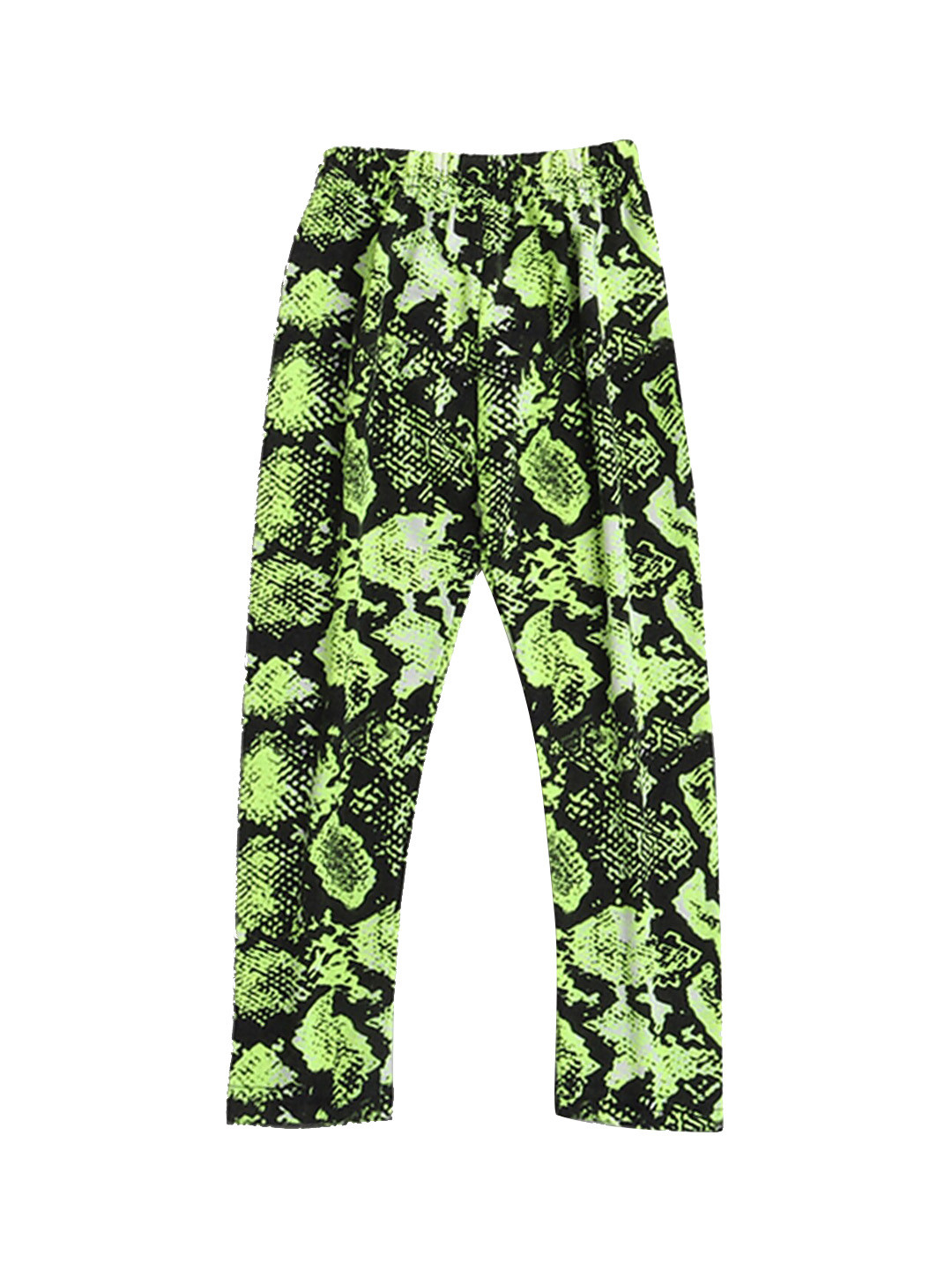 

Hopscotch Girls Green Animal Printed Pure Cotton Ankle-Length Leggings