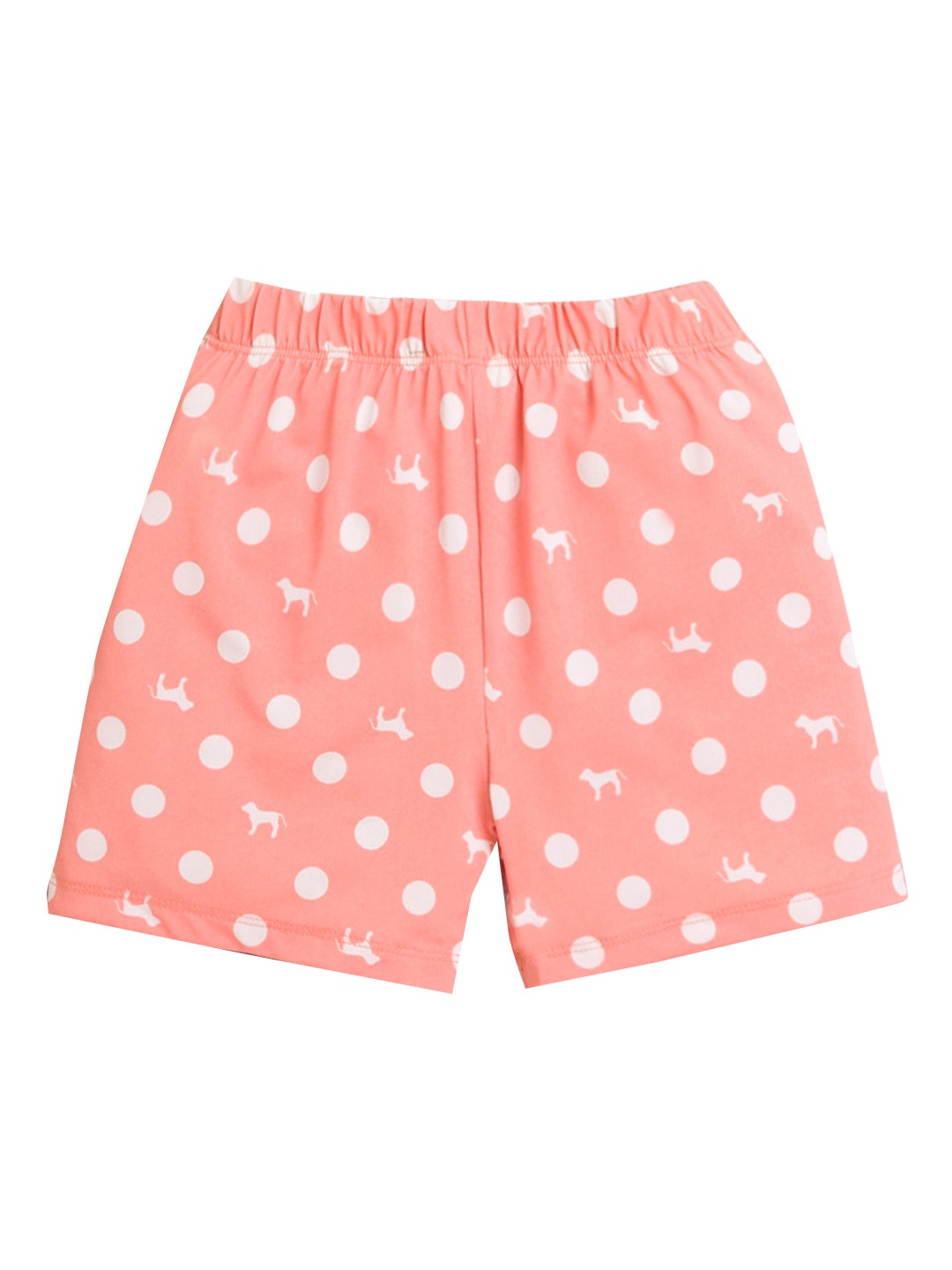 

Hopscotch Girls Orange & White Polka Dot Printed Shorts