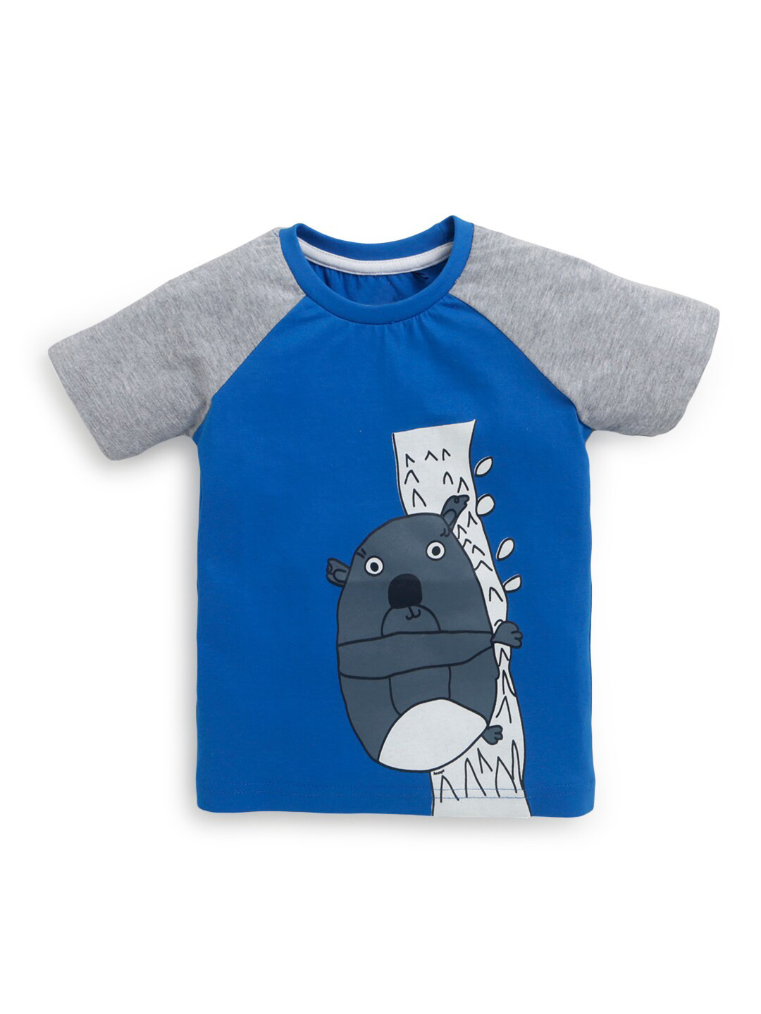 

Hopscotch Boys Blue Colourblocked T-shirt